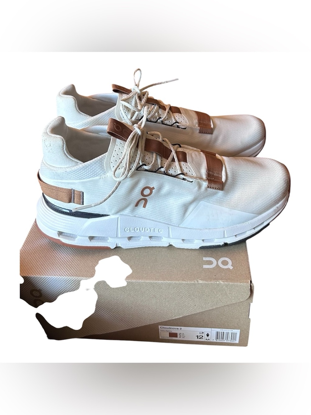 On Running Cloudnova 2 ivory MENS size 12 EUC - Picture 8 of 12